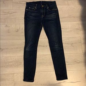 7 for all mankind mid rise ankle skinny jeans